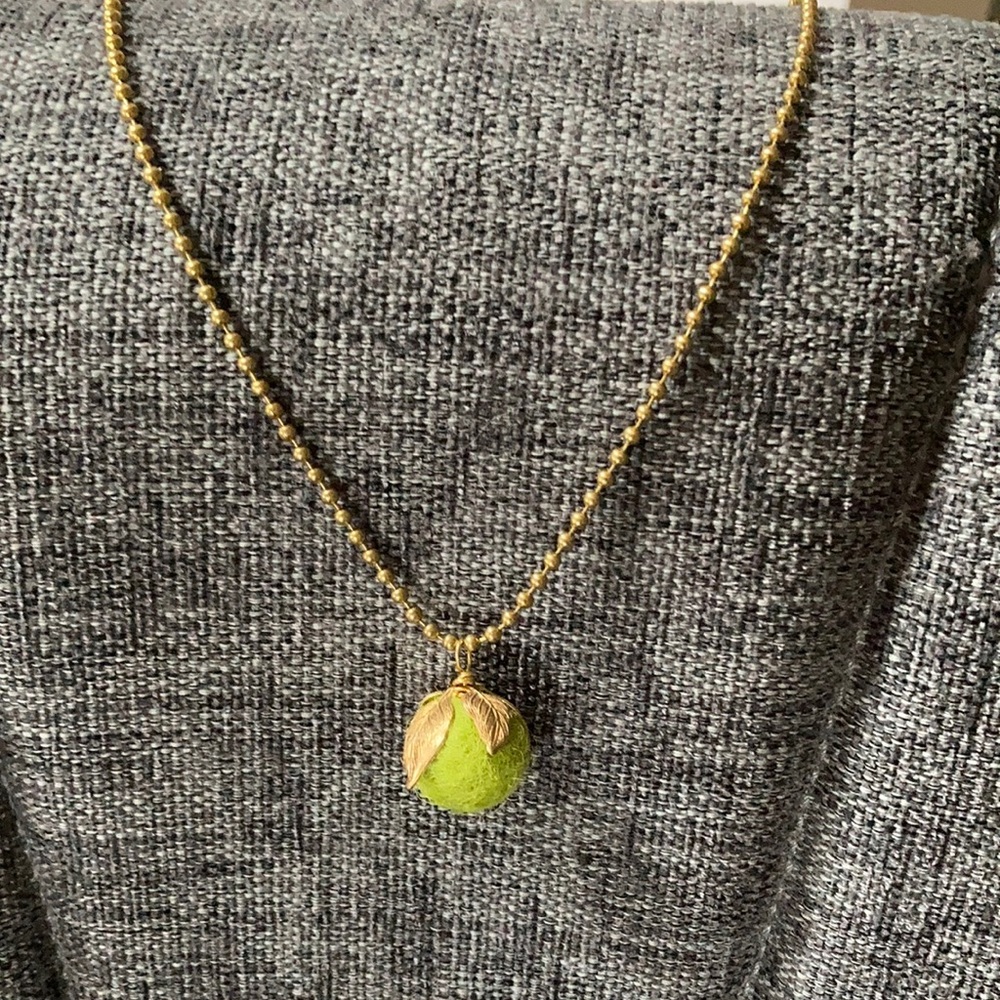 Felted Acorn Necklace